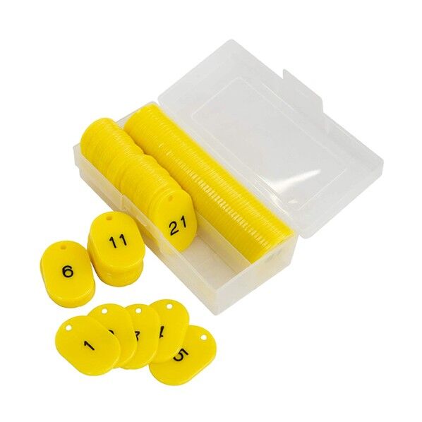スチロ-ル番号札小1~100 黄 11813YLW 100枚