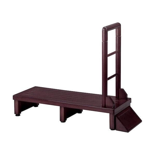 手すり付き玄関台 90cm ダークブラウン TAN-889-90DBR 1個...