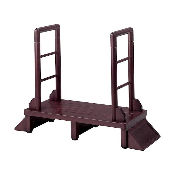 両手すり付き玄関台 ダークブラウン TAN-889-R80DBR 1個...