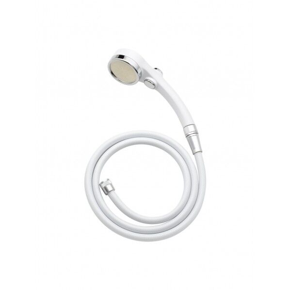 これカモ シャワーヘッドとホースのセット 節水 大型 ストップ (スムーズアダプター付 回りやすい)