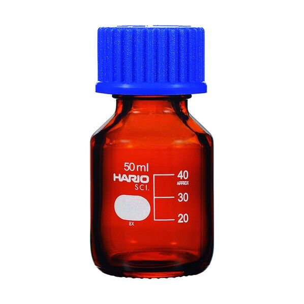 耐熱ねじ口瓶(液切れリング付き) 茶  50mL NBB-50-SCI 10本