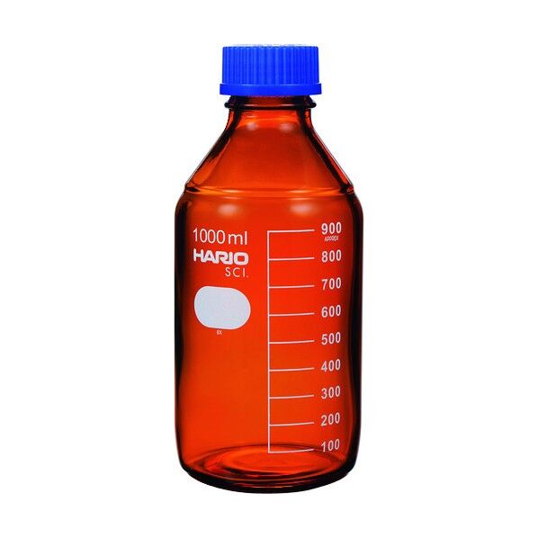 耐熱ねじ口瓶(液切れリング付き) 茶  1000mL NBB-1L-SCI 10本