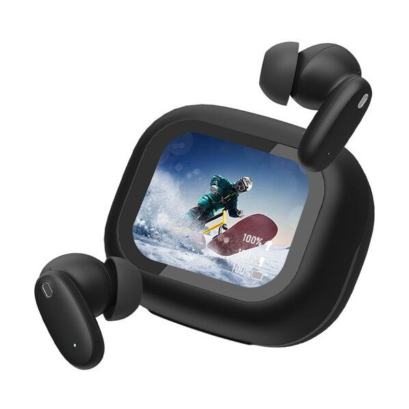 高音質Bluetoothイヤホン液晶タッチパネルBK