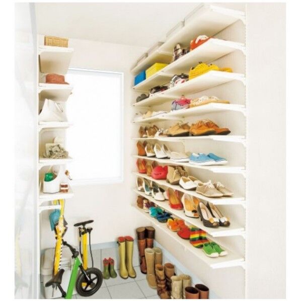 南海プライウッド 棚収納 シューズクローク アームハング棚柱棚板