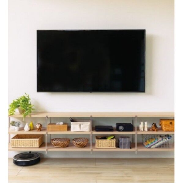 棚収納 TVボード ステンラダー棚受棚板セット