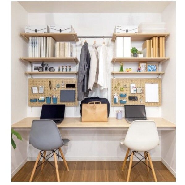 棚収納 ランバーシリーズ リビング飾り棚 アームハング棚柱棚板セット