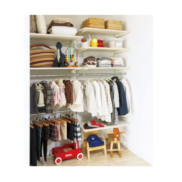 南海プライウッド 棚収納 ランバーシリーズ クローゼット アームハング