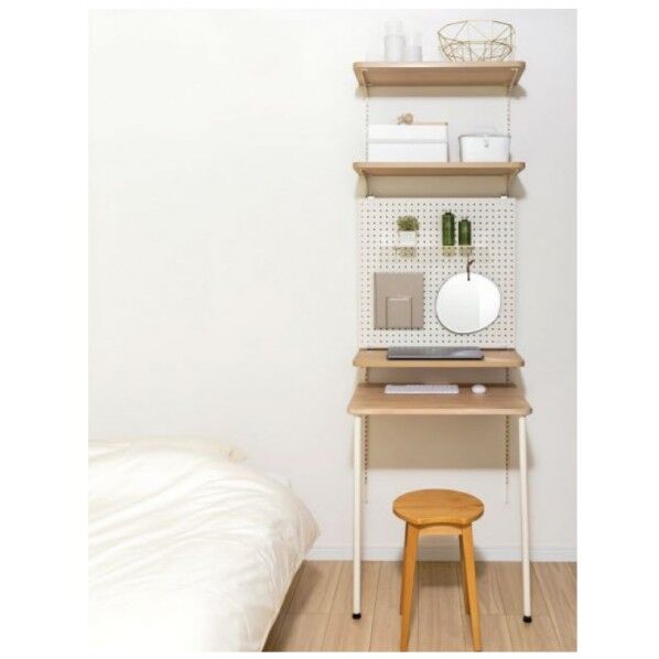 棚収納 プライベートデスク収納 アームハング棚柱棚板セット