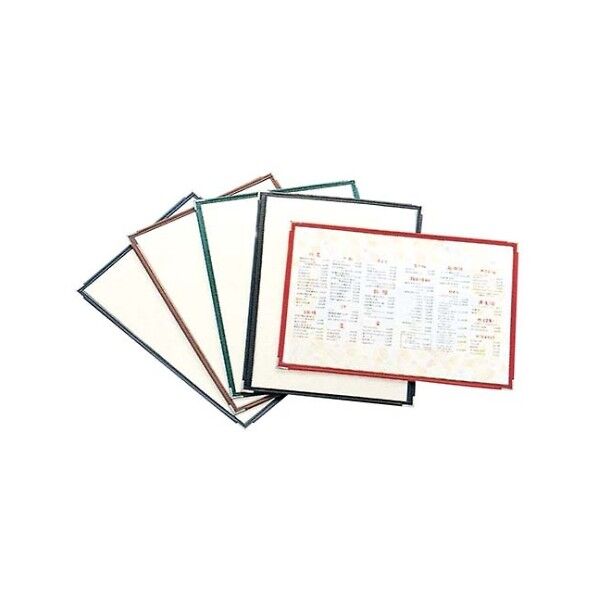 えいむ クリアテーピング メニューブック 合皮 LTB-42 8399820 緑 61-7999-10 1点