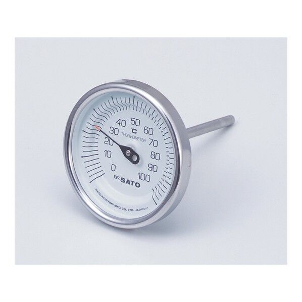 バイメタル式温度計 150 校正証明書付 BM-T-90S 2-1340-03-20 1点