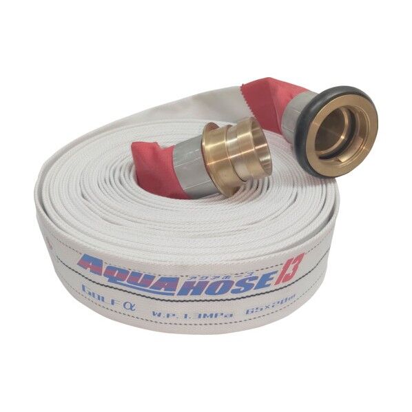 散水/消防用 1.3MPa 軽量ホース『ゴルフアルファ』黄銅製町野式金具付(アルミ加締)