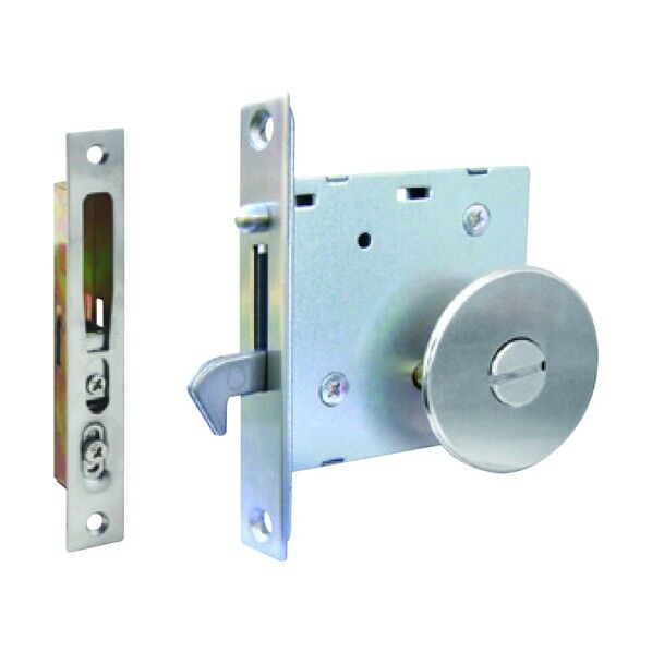 ケース引戸鎌錠 間仕切錠 B/S51 サテンシルバー MSA-210M5J 1点