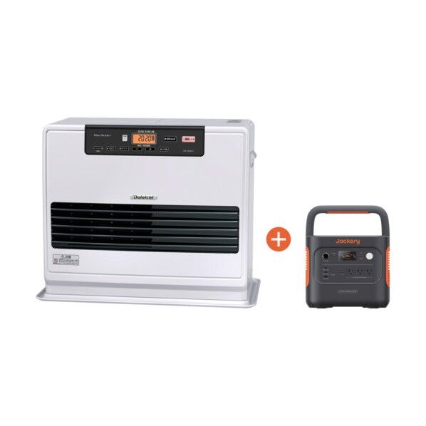 【期間限定キャンペーン】 ファンヒーター＋ジャクリポータブル電源セット ムーンホワイト FW72NDX1WJE2000DSET 1S