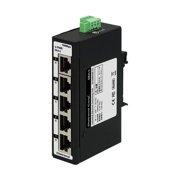 産業用イーサネットスイッチングハブ 100Base-TX 5ポート DEH-5 1台