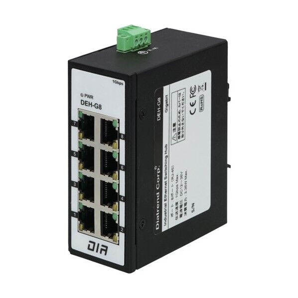 産業用イーサネットスイッチングハブ ギガビット 8ポート