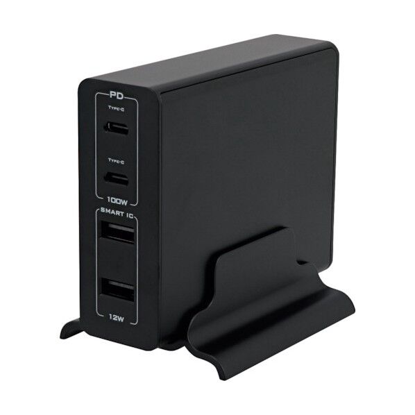 USB Type-C PowerDelivery100W対応 スマホもパソコンも充電できるACアダプタ OWL-APD112C2A2-BK 1点