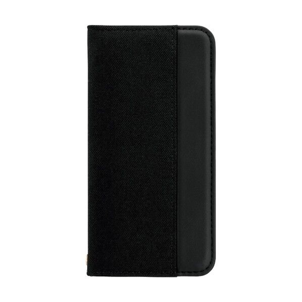 iPhone SE(2020)/8/7/6s対応 THE 手帳型ケース ファブリック素材と縦にあしらったバイカラーデザイン OWL-CVIC4703-BKBK 1点