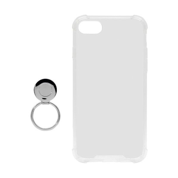 iPhone SE(2020)/8/7/6s対応 STD 落下防止リング付き 耐衝撃ハイブリッド ケース クリア OWL-CVIC4707-CL 1点