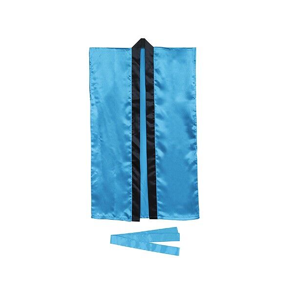 ※法人専用品※アーテック ソフトサテンロングハッピ (ハチマキ付) ハッピ:570×900mm、ハチマキ:1400×45mm 青 14436 1個