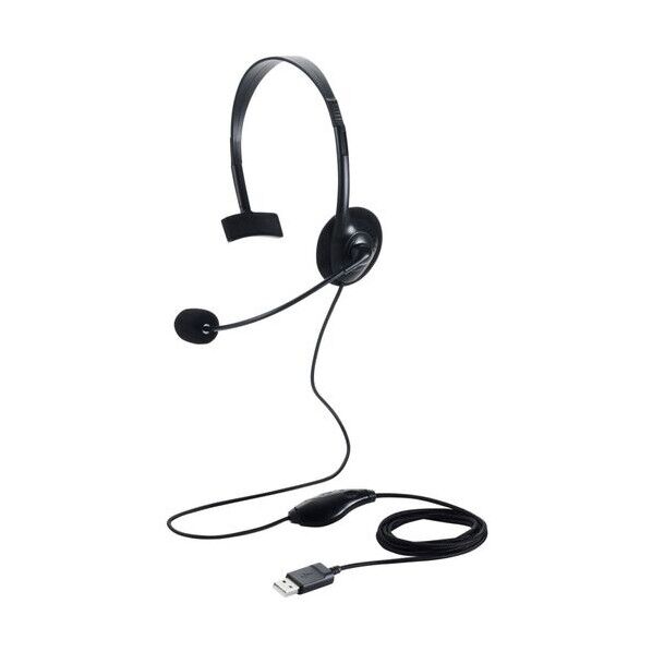片耳USBヘッドセット HS-HP14MUBK 1個