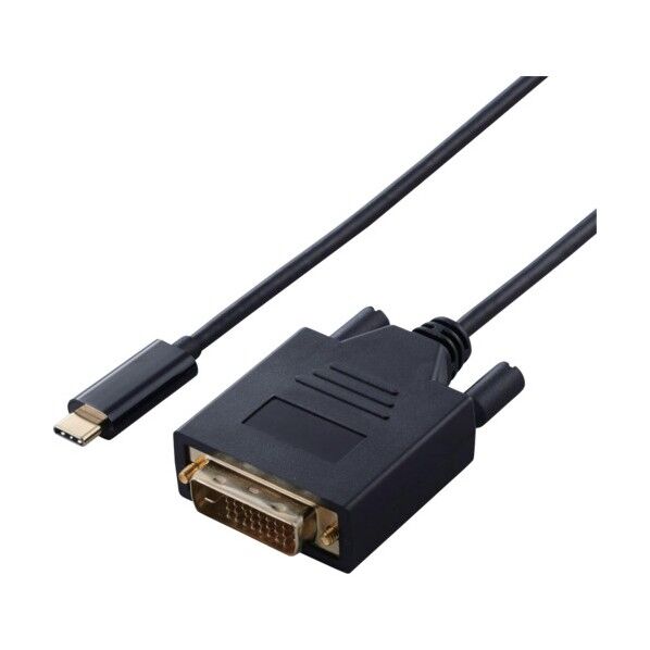 変換ケーブルType-C-DVI1mブラック CAC-CDVI10BK2 1個