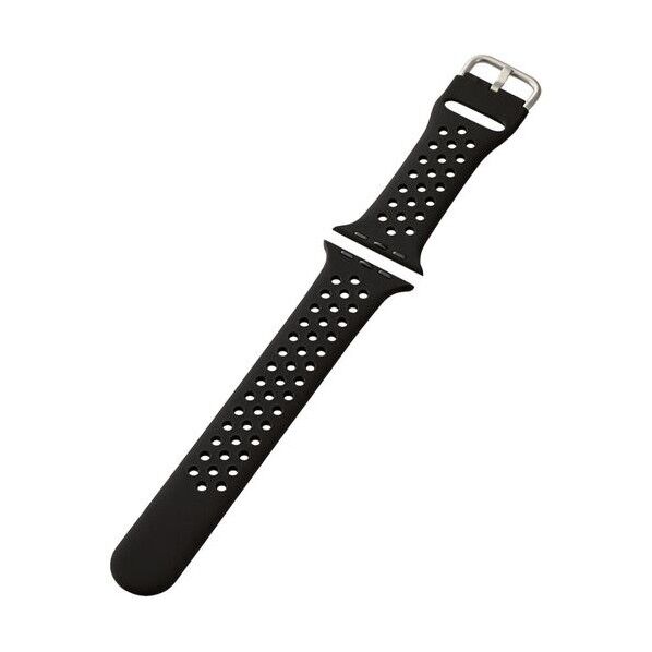  Apple Watch 49/45/44/42mm用バンド シリコン アクティブタイプ ブラック AW-45BDSCNBK 1本