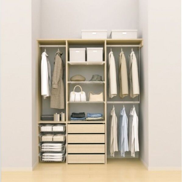 クローゼットシステム収納 ウォールゼット ノエル3 間口 6尺 1451~1720