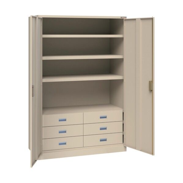 スーパーヘビーキャビネット 1200X600 3枚棚・引出大6個 SHC-603M6L 1点...