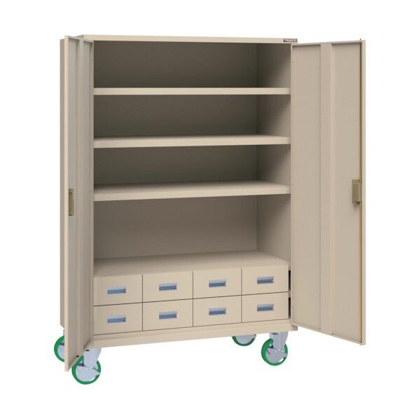  スーパーヘビーキャビネット 引出小8個 キャスター付 SHC-604LC8S 1点...