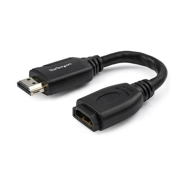 HDMI 2.0 ケーブル/15cm/延長/4K60Hz/ハイスピード/ オス-メス/ブラック/イーサネット/延長コード