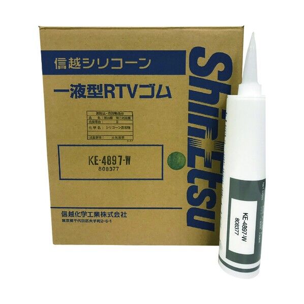 信越化学工業 シーリング 低分子シロキサン低減タイプ 330ml 白色 KE4897W-330 1点