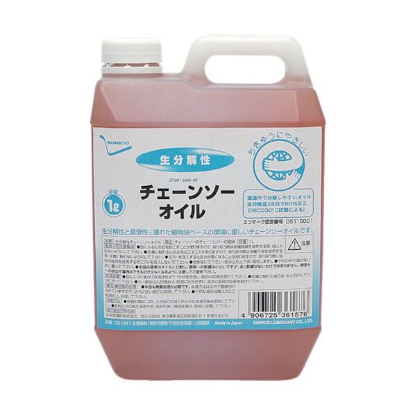住鉱 オイル(チェーンソー用)生分解性チェーンソーオイル1L 117 x 74 x 174 mm SCO-10...