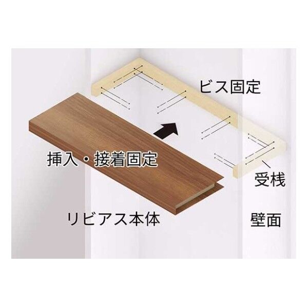 インテリア造作材 受桟セット90 4Mタイプ 本体用(グレインタイプ)