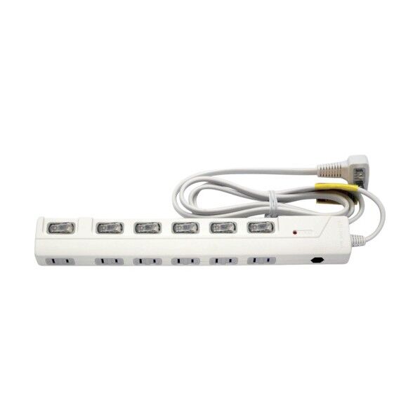 6個口LEDランプ個別スイッチ付タップ1.5m