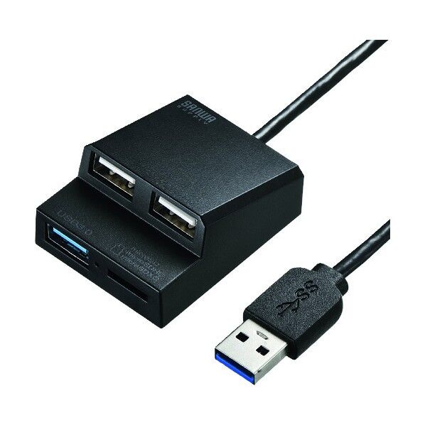 USB3.0+USB2.0コンボハブカードリーダー付き USB-3HC315BK 1点