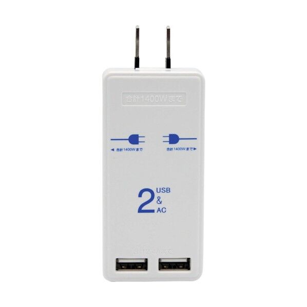 USBポート付モバイルタップ2個口2ポート2.4A SK-SMT2.4A 1個