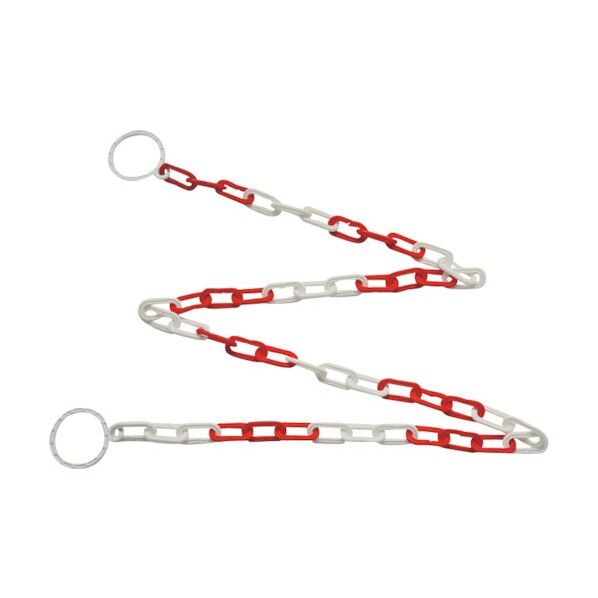 プラスチックチェーン(コーン用) 赤/白 2m