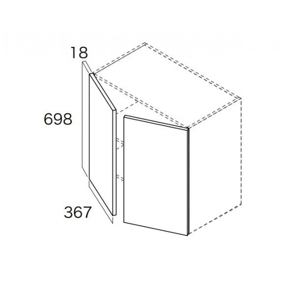 ランドリーユニット収納 ラクリ 上部収納用 ア メインボックス用扉(2枚入)