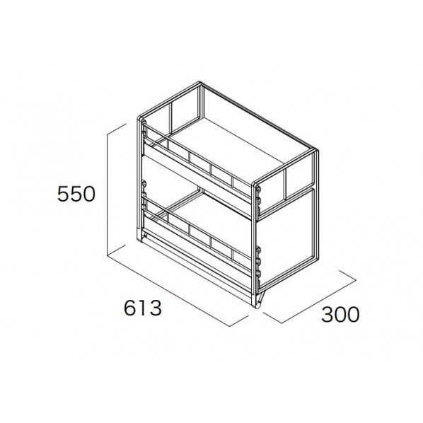ランドリーユニット収納 ラクリア 上部収納用 昇降ユニット(メインボックス用)