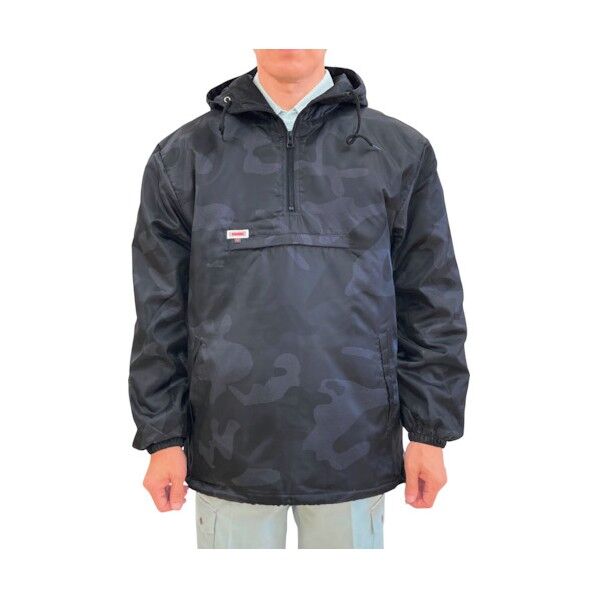 17355 フード付き中綿キルトかぶりヤッケ ブラック迷彩L 17355 CAMO L 1枚