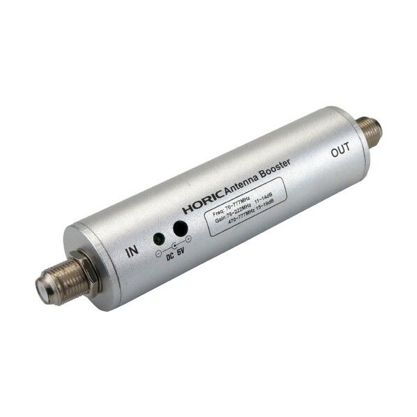 アンテナブースター 室内・地デジ(UHF/VHF)専用 中継タイプ HAT-ABS024 1個