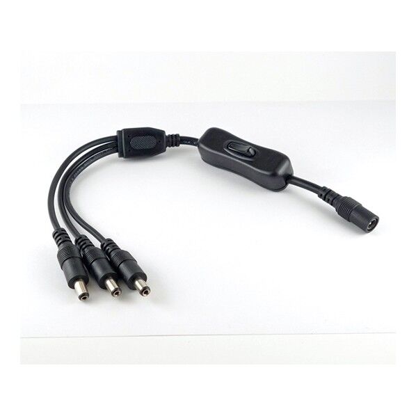 DCケーブル DCメス-DCオスx3 スイッチ付き  EM-DCCABLEJ-DCMX3-SW 63-3111-70 1個