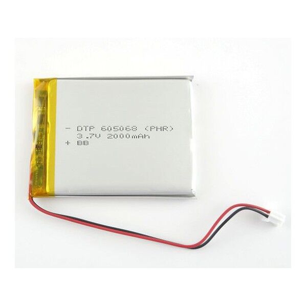 リチウムイオンポリマー電池 3.7V 2000mAh DTP605068(PHR) 63-3112-79 1個