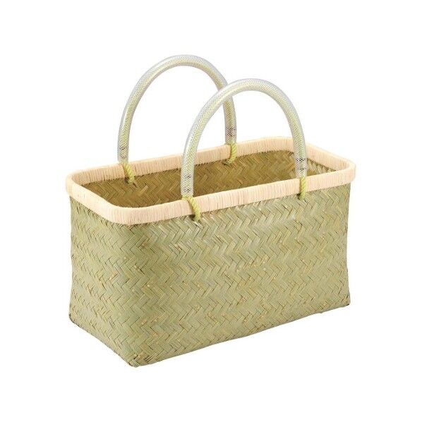 青竹 市場かご 大 ビニール取っ手 1152300 63-7153-13 1個