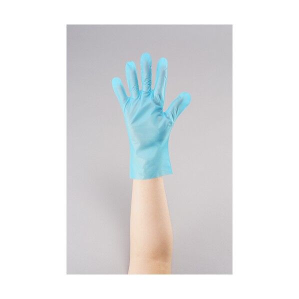 ポリエチレン手袋ブルー(TPE)L 1ケース(100枚×20箱入)