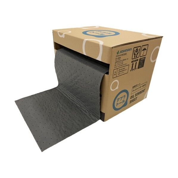 ※法人専用品※JOHNAN 油吸収材 アブラトール 油水兼用1.5mm厚ロールタイプ(ディスペンサーボックス入り) PCAR40-50 1箱...