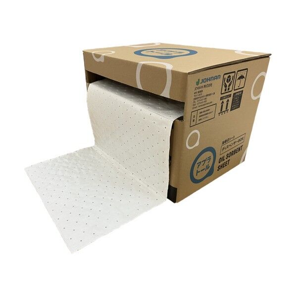 ※法人専用品※JOHNAN 油吸収材 アブラトール 油専用1．5mm厚ロールタイプ(ディスペンサーボックス入り) PCR40-50 1箱...