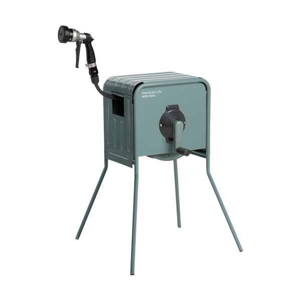 【アウトレット品】 金属製ホースリール リフトメタル カバー付き GY RFC320GY 1点