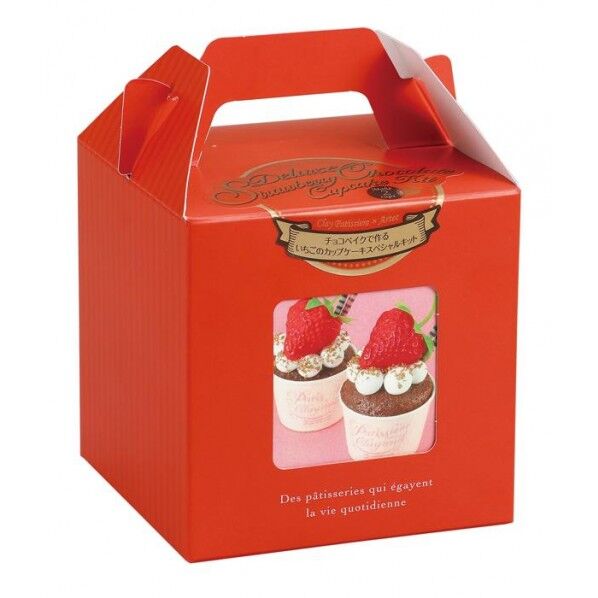 チョコヘﾞイクで作るいちごのカッフﾟケーキスヘﾟシャルキット