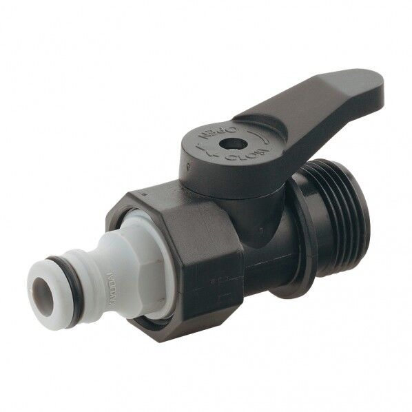 コックつきアダプター 散水チューブ用 流量調節 ワンタッチ接続